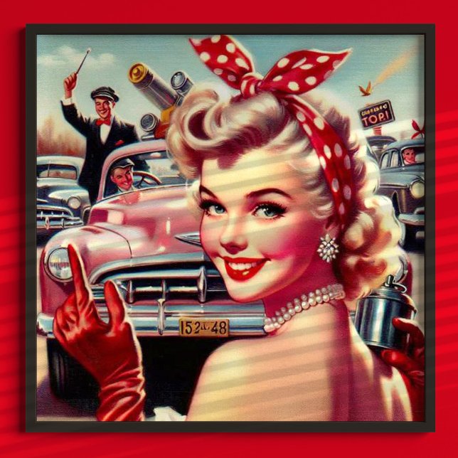 Cute Vintage 1950s Girl Poster (Creator Uploaded)