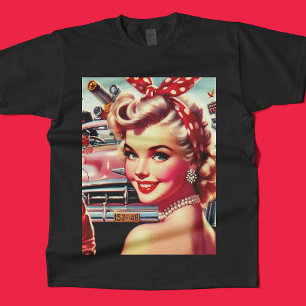 Cute Vintage 1950s Girl T-Shirt