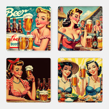 Cute Vintage Beer Girls