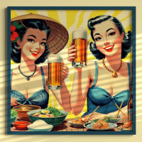 Cute Vintage Beer Girls