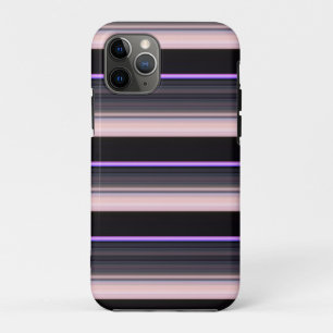 Cute vintage black gray stripes iPhone 11 pro case