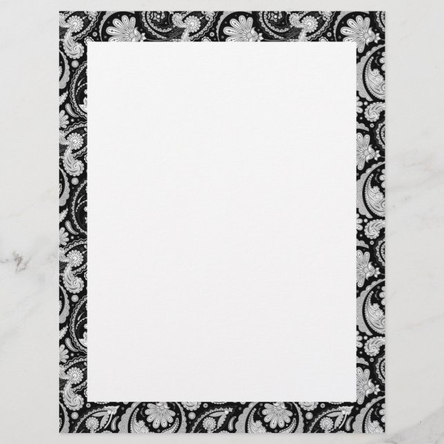 Cute vintage black white paisley patterns (Front)