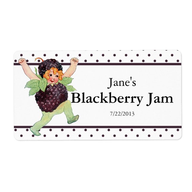 Cute Vintage Blackberry Jam (Front)