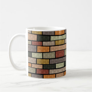 Cute vintage bricks pattern coffee mug