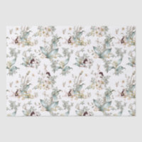 Cute Vintage Bunny Rabbits Floral Decoupage