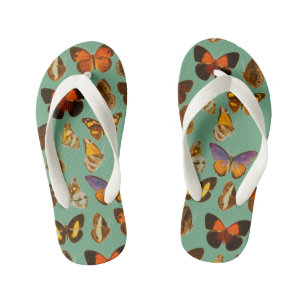 Cute Vintage Butterfly Kid's Thongs