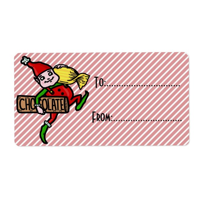 Cute Vintage Candy Christmas Elf Customisable (Front)