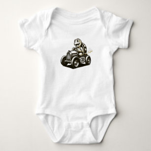 Cute vintage cartoon turtle racer Tri-Blend shirts