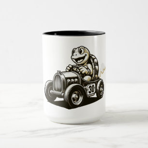 Cute vintage cartoon turtle racer Tri-Blend shirts Mug