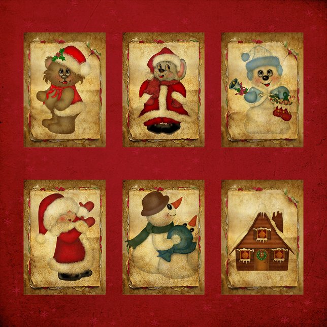 Cute Vintage Christmas ATC Cards  (Creator Uploaded)