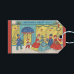 Cute Vintage Christmas Greetings Antique Winter Gift Tags<br><div class="desc">Cute Vintage Christmas Greetings Antique Winter Fun</div>