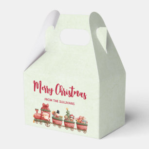 Cute Vintage Christmas Train with Toys Xmas Favour Box