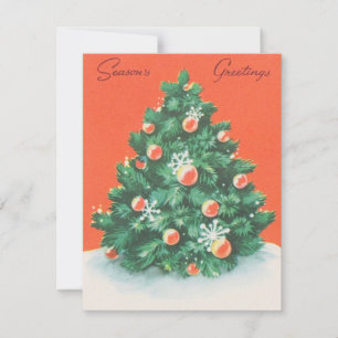 Cute Vintage Christmas Tree with ornaments on it 