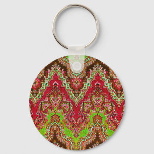 Cute vintage colourful arabic pattern  key ring