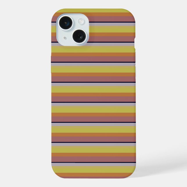 Cute vintage colours stripes iPhone case (Back)