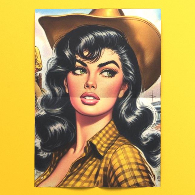 Cute Vintage Country Pin-up Tissue Paper (Creator Uploaded)