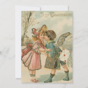 Cute vintage couple Valentine Holiday Card
