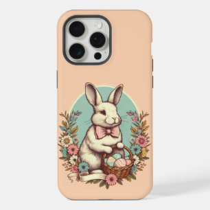 Cute, vintage Easter bunny/egg/basket iPhone 15 Pro Max Case