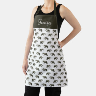 Cute Vintage Elephant Pattern Apron