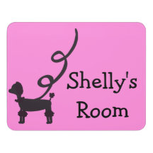 Cute Vintage Fifties Pink Poodle Retro Fun