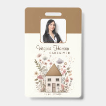 Cute Vintage Floral House Caregiver Services Photo