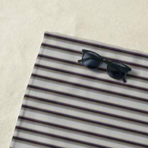 Cute vintage grey blue stripes beach towel