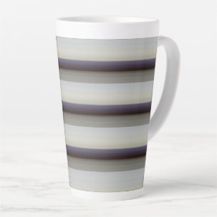Cute vintage grey blue stripes latte mug