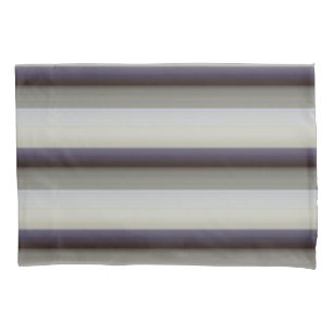Cute vintage grey blue stripes pillowcase