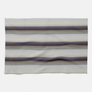 Cute vintage grey blue stripes  tea towel