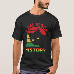 Cute Vintage I Am Black History Month Cat Boys Tod T-Shirt