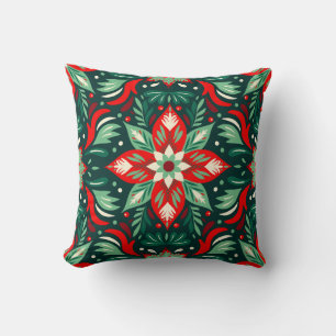 Cute Vintage Inspired Abstract Art Floral Pattern Cushion