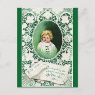 Cute Vintage Irish Baby Postcard