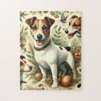 Cute Vintage Jack Russell Terrier