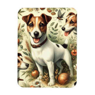 Cute Vintage Jack Russell Terrier Magnet