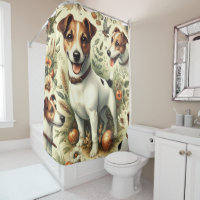 Cute Vintage Jack Russell Terrier