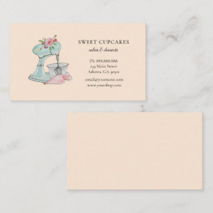 Cute vintage Kitchen mixer bakery  Business Card