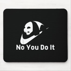 Cute Vintage Lazy Panda No It Mouse Pad