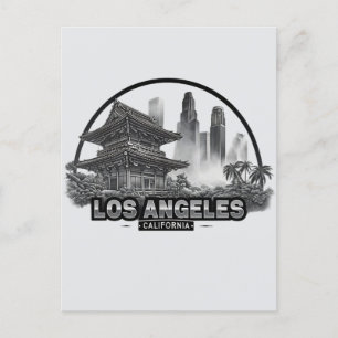 Cute Vintage Los Angeles City California USA Postcard