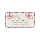 Cute Vintage Mail Holiday Return Adress Label