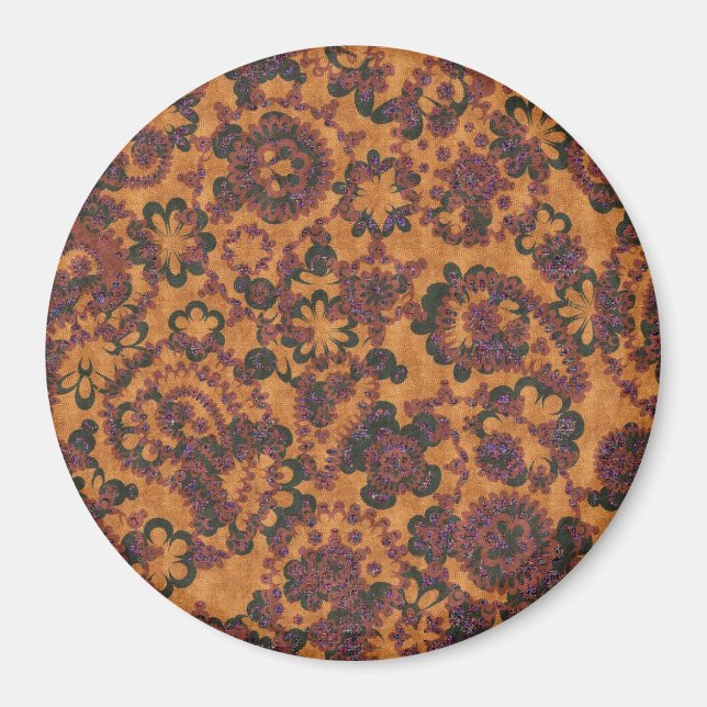 Cute vintage paisley patterns magnet (Front)