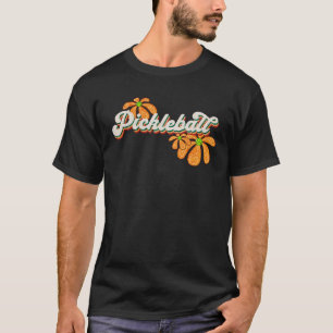 Cute Vintage Pickleball Distressed Retro Flowers T-Shirt