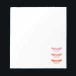 Cute Vintage Pink Butterfly Illustration Notepad<br><div class="desc">A cute line art drawing pattern of butterflies in pretty shades of pink and orange. Just click customise to change the background colour,  or to add text or pictures. Contact me with any questions or requests.</div>
