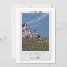 Cute Vintage Polaroid Photo Save the Date Card
