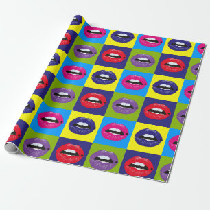 Cute Vintage Pop Art Elegant Modern Fun Pattern Wrapping Paper