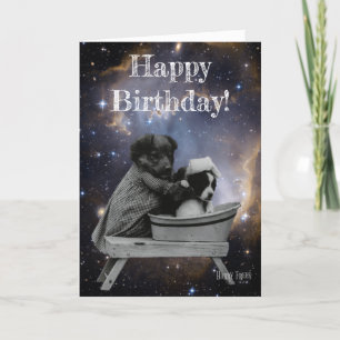 Cute Vintage Puppies in the Bath Card