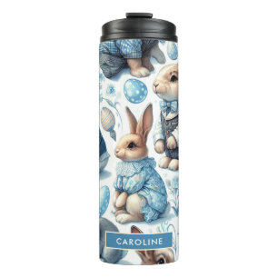Cute Vintage Rabbit Seamless Thermal Tumbler