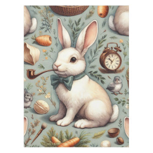Cute Vintage Rabbit Tablecloth