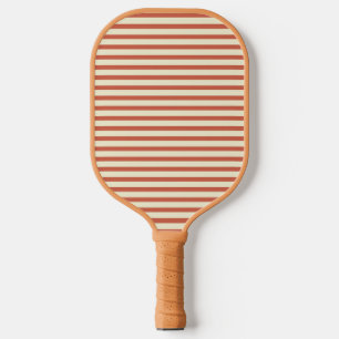 Cute Vintage Red and White Striped Pattern Pickleball Paddle