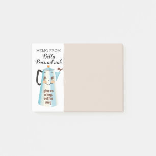 Cute vintage retro coffee pot percolator post-it notes