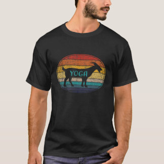 Cute Vintage Retro Sunset Love Goat Yoga T-Shirt
